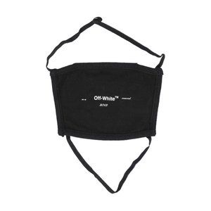 Off-White Helvetica Logo Over The Head Strap Mask - Black White